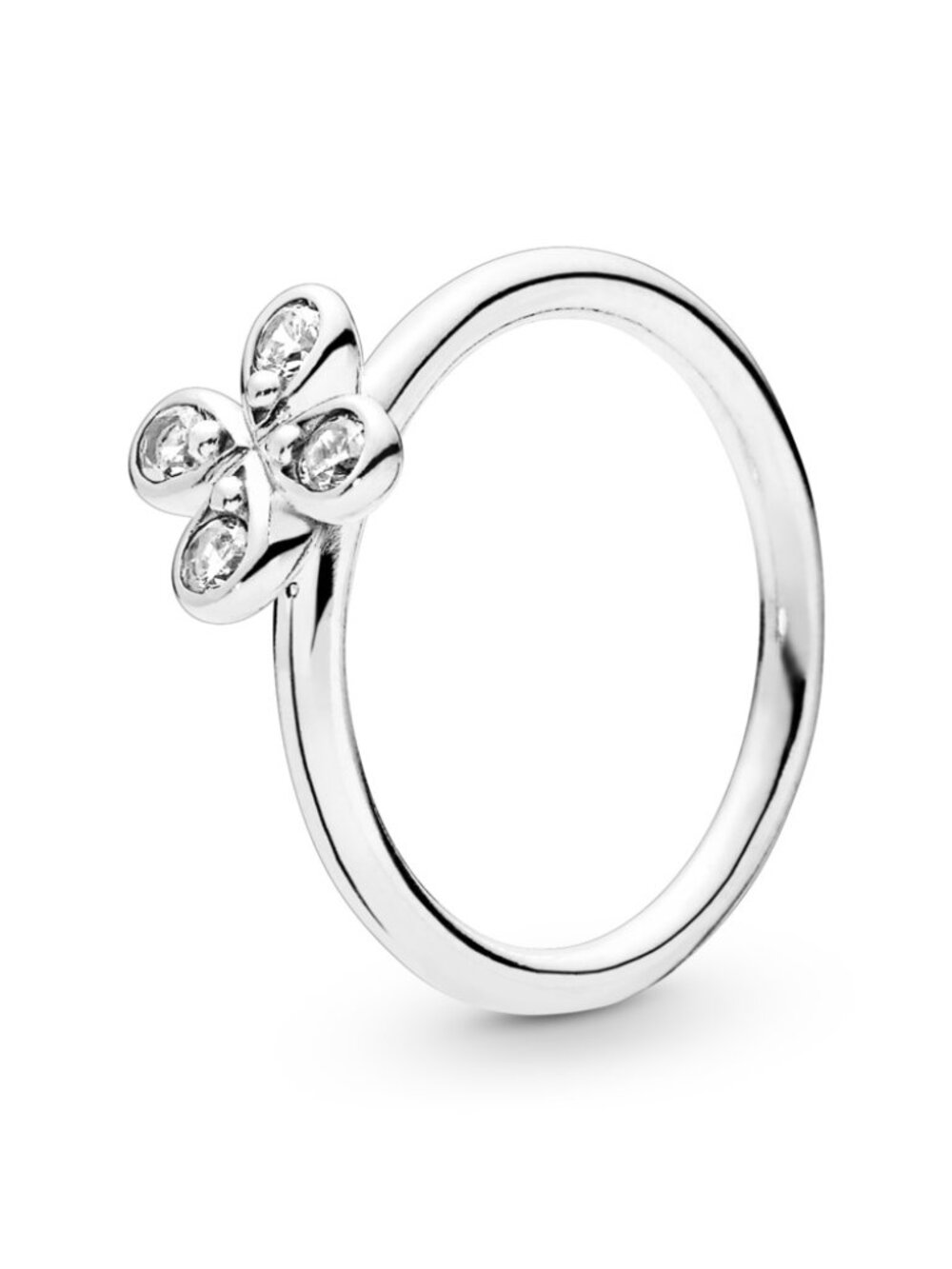 Sterling Silver  Flower Ring  Sz 6/4